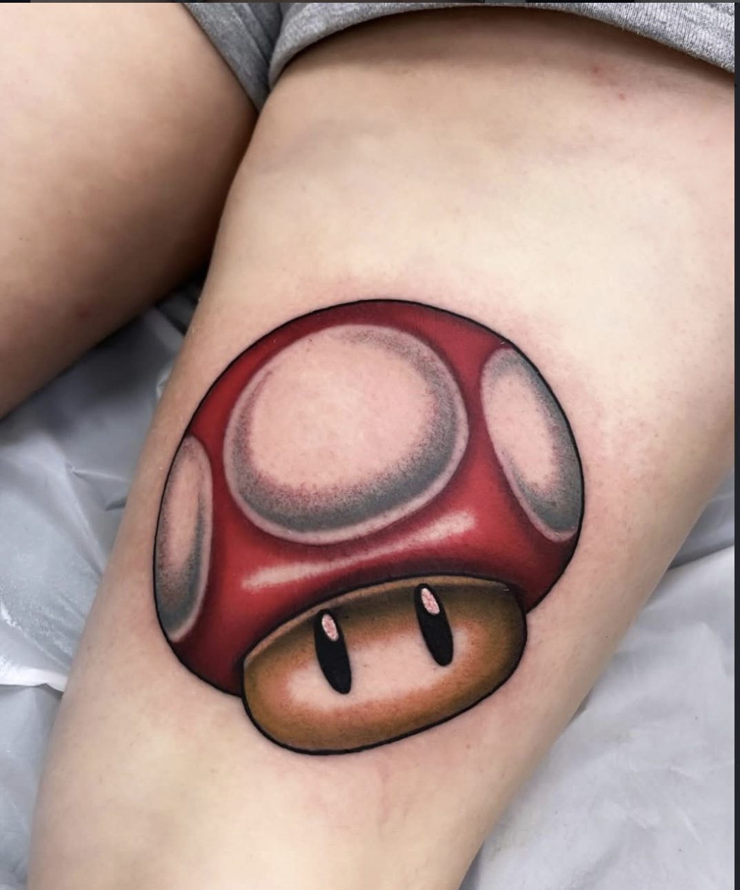 Color mushroom tattoo by Danny Mac